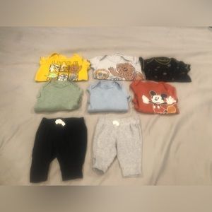 Baby boy clothing lot, size newborn to size 0-3 months